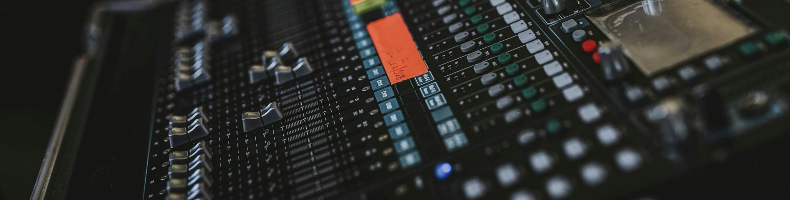 Live mixing console at front of house